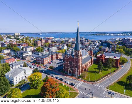Portland Cathedral Of The Immaculate Conception At 307 Congress Street In Downtown Portland, Maine M