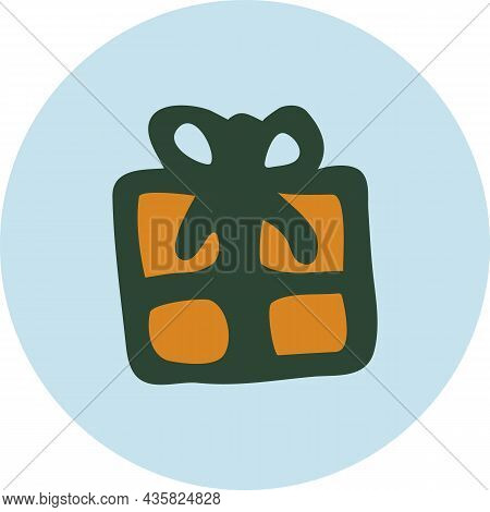 Hand-drawn Gift Box. Doodle Style Vector Illustration. Design Element For Post Cards, Invitations Or