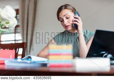 Businesswoman cannot tolerate working from home any longer