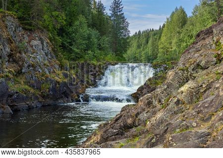Kivach waterfall in Karelia Russia - nature background