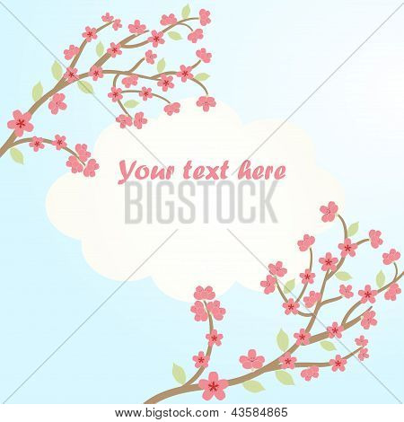 karta kvetoucí Sakura