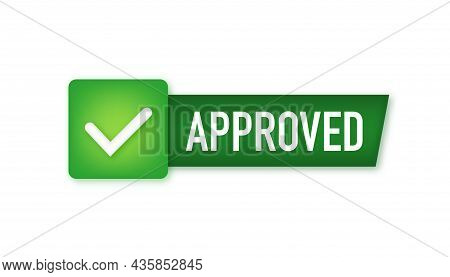 Approved Medal. Round Stamp For Approved And Tested Product, Software And Services. Vector Stock Ill