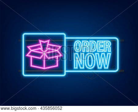 Order Now For Marketing Design. Web, Graphic, Banner. Website Icon Symbol. Website Template. Neon Ic