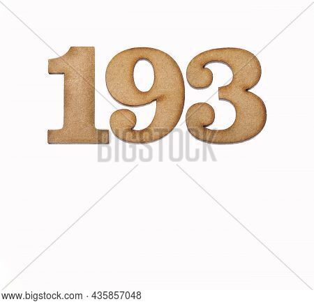 Number 193 - Piece Of Wood Isolated On White Background