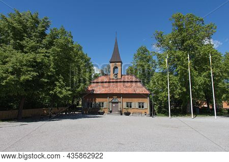 Sweden, Sigtuna - May 31 2019: Exterior View Of Sigtuna Town Hall In A Sunny Day On May 31 2019 In S