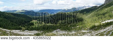 Wide And Open - Panoramic View: Stunning View Into The Wide And Open Landscape Of Alp De Siusi - Mon