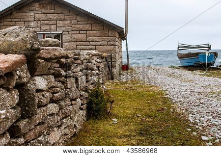 Stonehuse and a boat