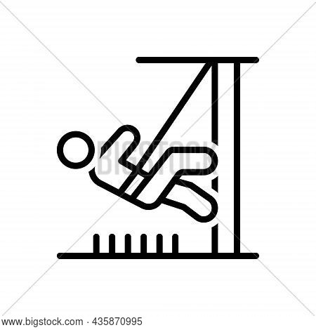 Black Line Icon For Dare Daresay Make-bold Brave Stunt Feat Daring Activity Climber