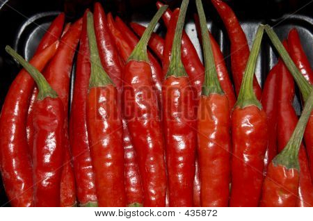 Horké červené Chilis