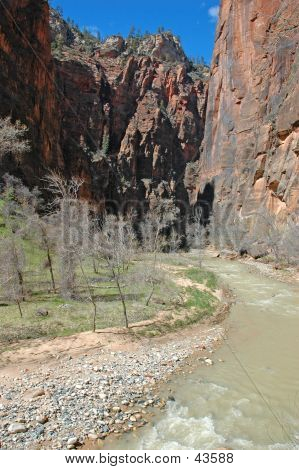 River In Zion Canyon