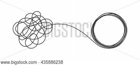 Chaos And Order Business Concept Flat Style Design Vector Illustration Isolated On White Background.