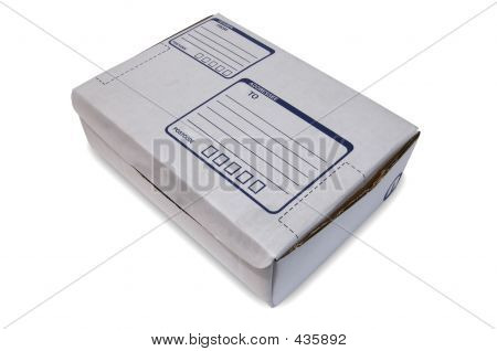 Witte kartonnen doos