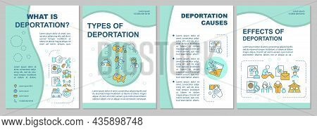 Deportation Process Brochure Template. Types And Causes. Flyer, Booklet, Leaflet Print, Cover Design