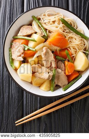 Nikujaga Or Meat And Potatoes Is An Easy Comforting Japanese Stew Made With Pork, Potatoes And Carro