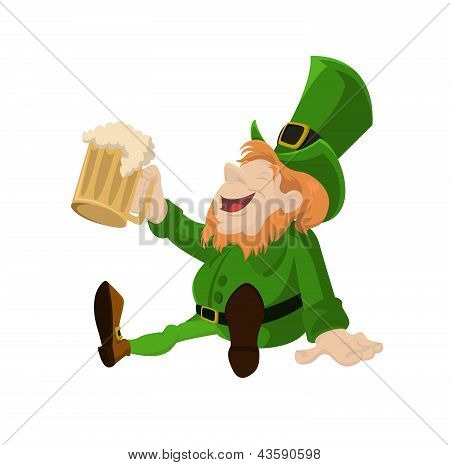 Leprechaun con birra