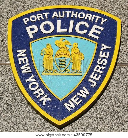 Port myndighed politiet New York New Jersey emblem på faldne officerer memorial