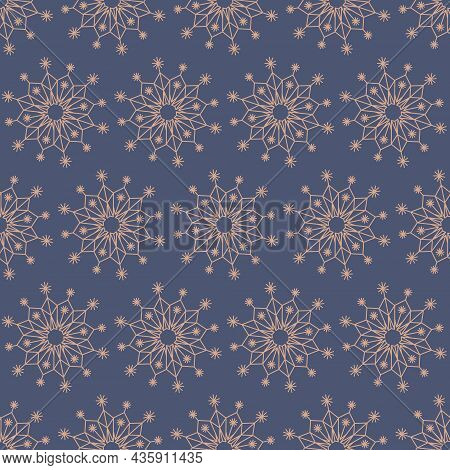 Untitled-2snowflake Seamless Pattern, Geometric Symbol Mandala Endless Pattern, Vector Illustration 