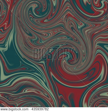 Seamless Twirly Swirly Abstract Liquid Marble Surface Pattern Design For Print