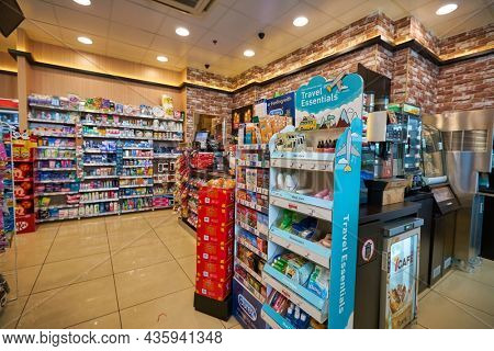 SINGAPORE - CIRCA JANUARY, 2020: interior shot of 7-eleven convenience store in Singapore.
