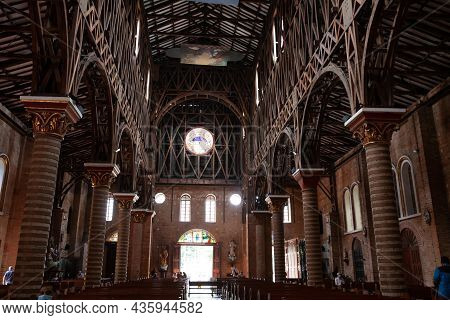 Pereira, Colombia - July 2021. Historical Cathedral Of Our Lady Of Poverty Of Pereira, Built In 1890