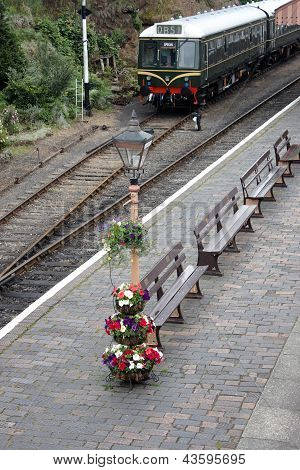 Un treno nella stazione di Watchet