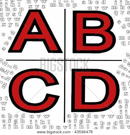 Alfabeto de escola do ABCD