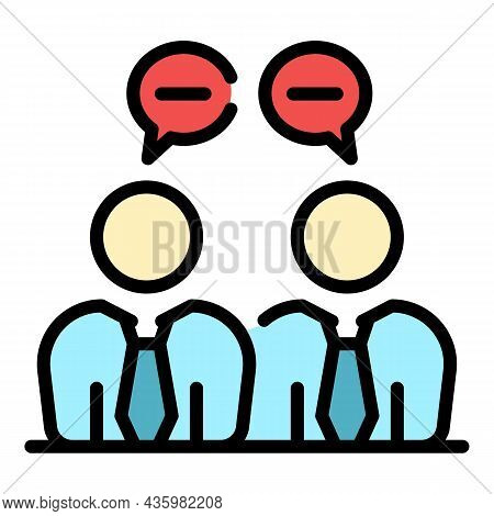 Negotiation Icon. Outline Negotiation Vector Icon Color Flat Isolated