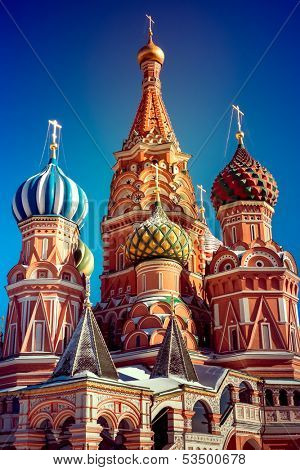 The Most Famous Place In Moscow, Saint Basil's Cathedral, Russia