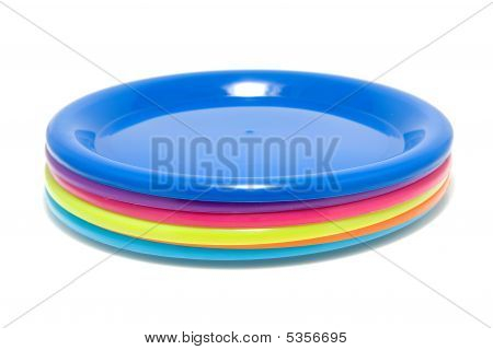 Piatti di plastica colorati