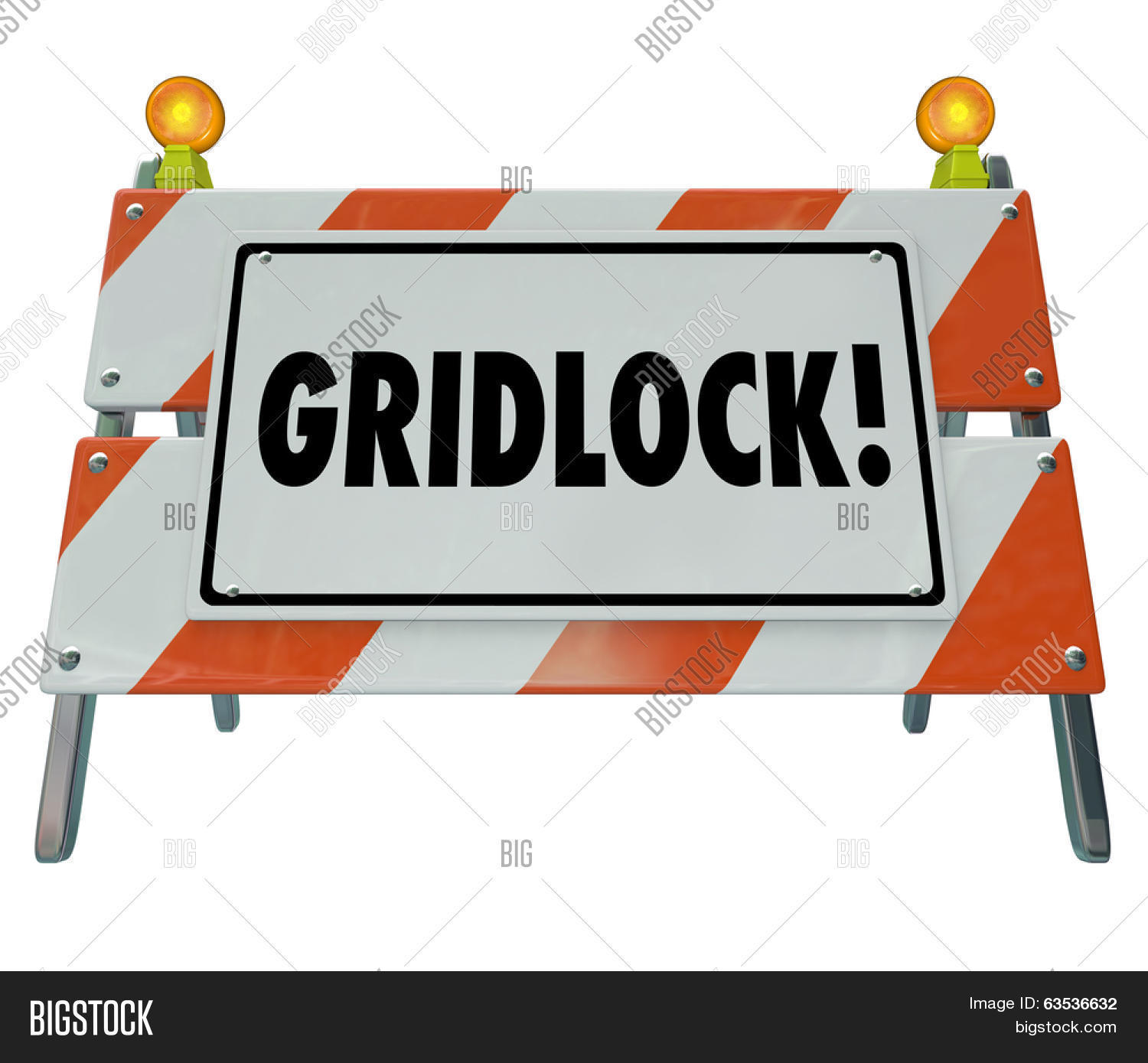 Gridlock Sign Barrier Image & Photo (Free Trial) Bigstock