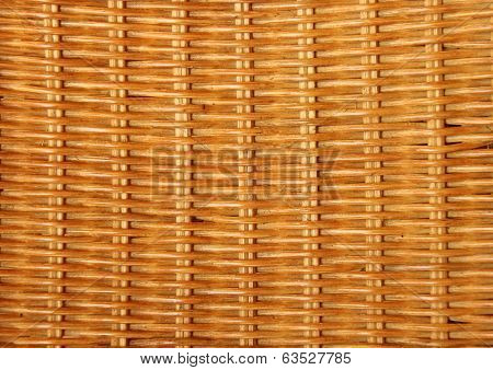 Bamboo Basketwork Closeup On Old Chair