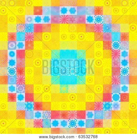 Color Background With Abstract Mosaic