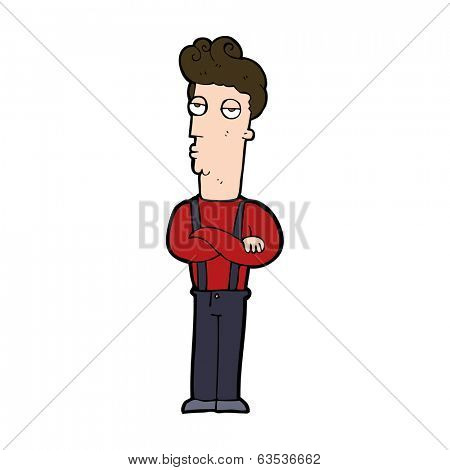 cartoon unimpressed man