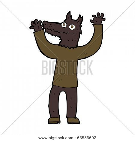 cartoon wolf man