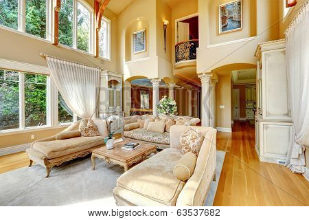 Luxury House Interior. Living Room