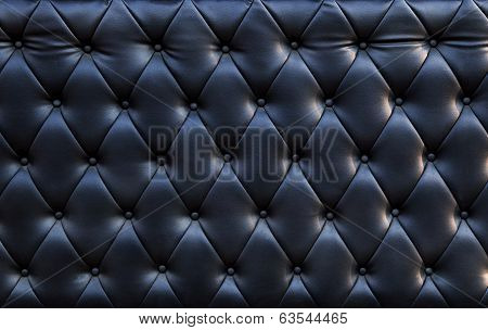 Close Up Of Blackish Luxury Sofa Leather Texture Use As Textured Background Backdrop And Another Sur