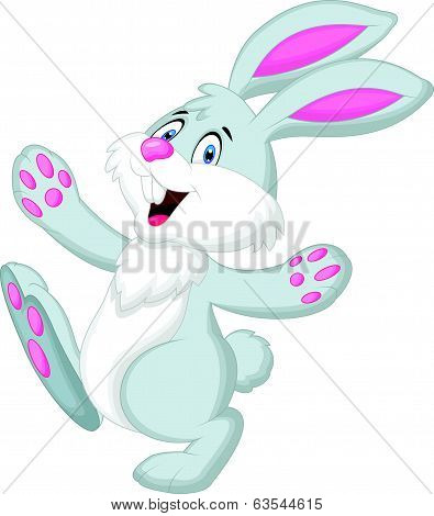 Happy rabbit cartoon