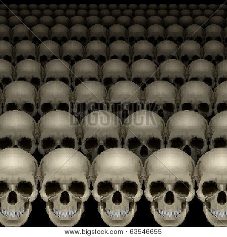 Rows of skulls