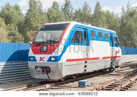 TU10-011 locomotive on Children's railroad. Russia