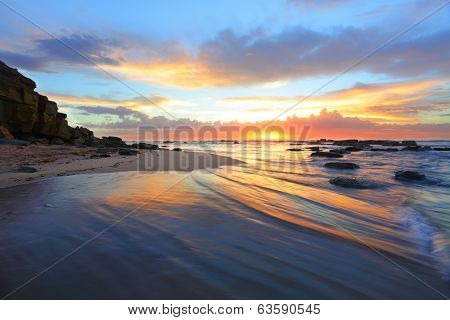 Magnificent Sunrise Morning At The Beach Australia