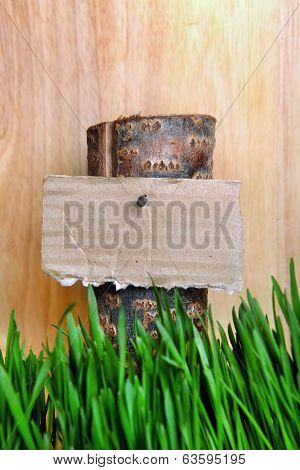 Guide Sign On The Grass