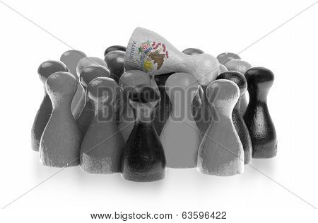 One Unique Pawn On Top Of Common Pawns