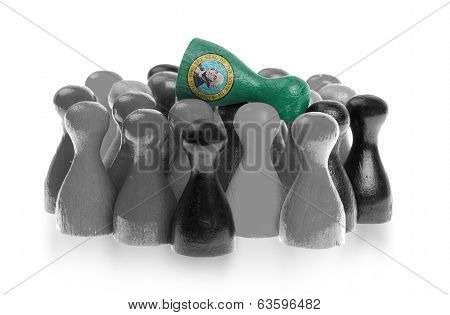 One Unique Pawn On Top Of Common Pawns