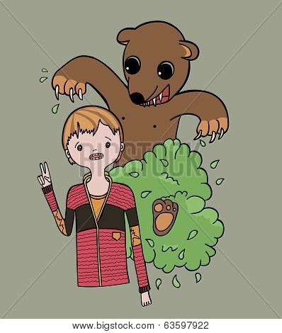 Bear Attacks The Child