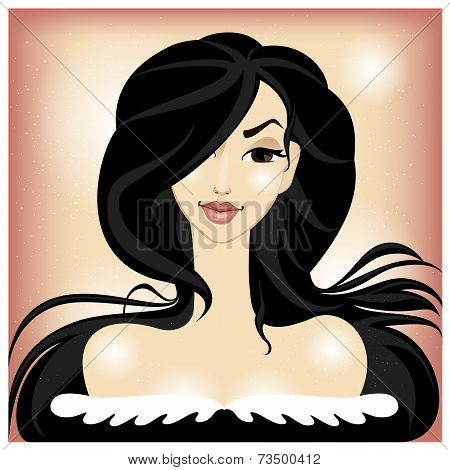 The girl with black hair