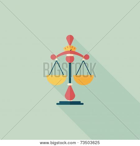 Balance Flat Icon With Long Shadow