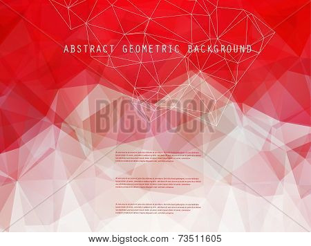 Abstract bright geometric polygonal background with place for your text