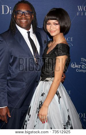 LOS ANGELES - OCT 8:  Kazembe Ajamu Coleman, Zendaya Coleman at the Princess Grace Foundation Gala 2014 at Beverly Wilshire Hotel on October 8, 2014 in Beverly Hills, CA