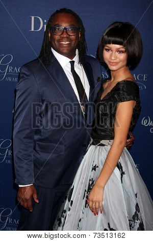 LOS ANGELES - OCT 8:  Kazembe Ajamu Coleman, Zendaya Coleman at the Princess Grace Foundation Gala 2014 at Beverly Wilshire Hotel on October 8, 2014 in Beverly Hills, CA
