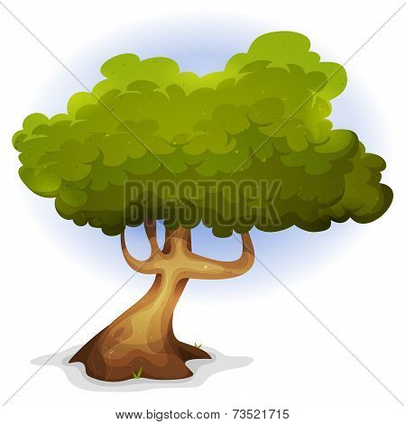 Cartoon Funny Spring Tree